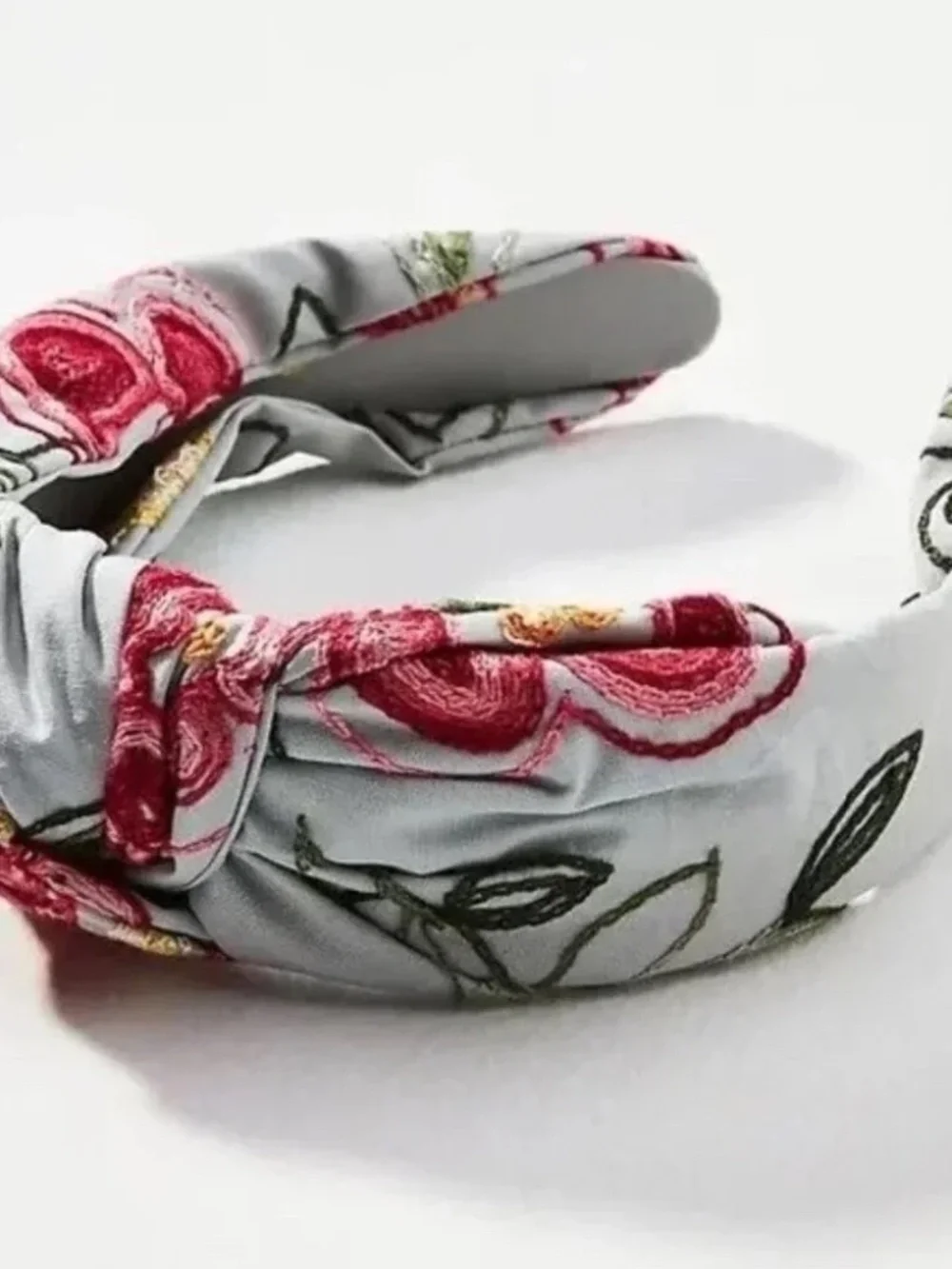 EVERLY x ANTHROPOLOGIE NWT Floral Brocade Knot Headband Light Blue Petal